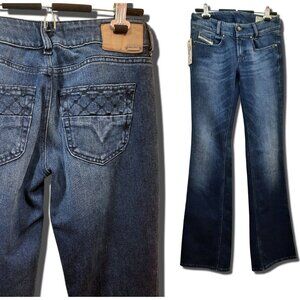 Y2K Diesel Industry Low Rise Bootcut Jeans Deadstock With Tag Size 27 x 34